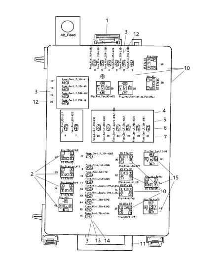 2009 Chrysler 300 Power Distribution Center Diagram for 4692270AD