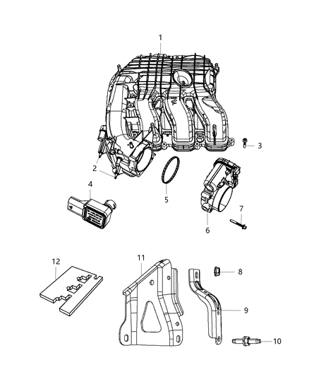 2018 Dodge Grand Caravan Cushion-Engine Diagram for 4593955AA