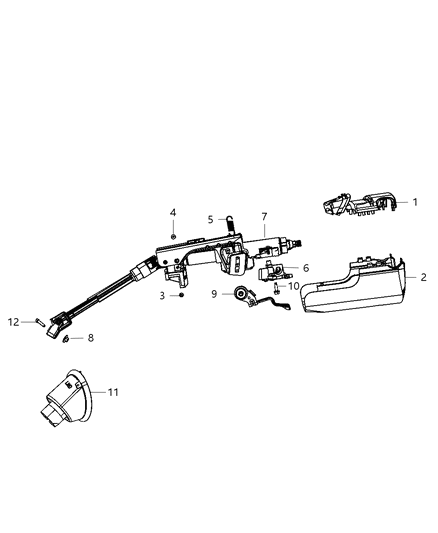2014 Chrysler 200 Column-Steering Diagram for 5057242AI