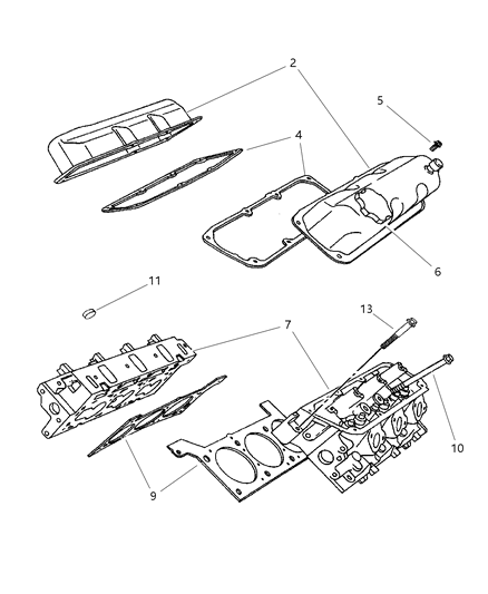 1997 Chrysler Town & Country Cylinder Head Diagram 1