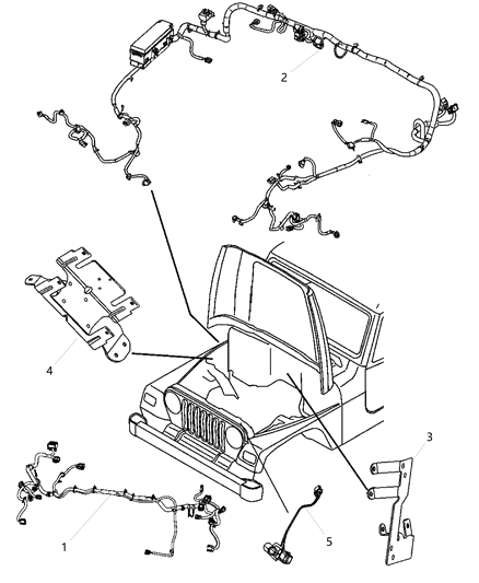 2009 Jeep Wrangler Bracket-Wiring Diagram for 56055631AB