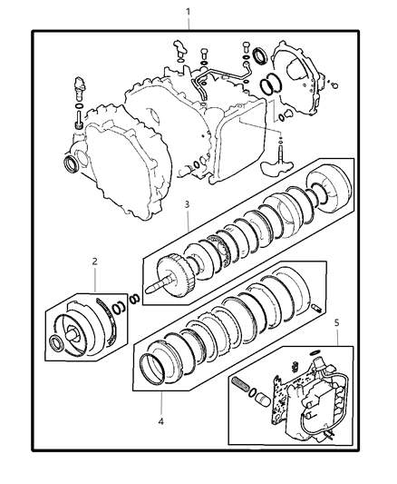 2002 Chrysler Sebring Seal Kit-Oil Pump Diagram for MD974692