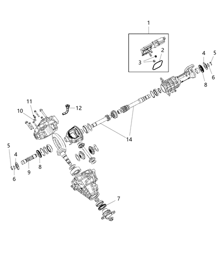 2019 Ram 1500 Snap Ring-Axle Shaft Diagram for 68146592AA