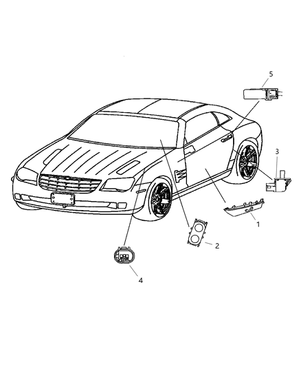 2004 Chrysler Crossfire Switches Body Diagram
