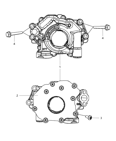 2009 Dodge Charger Pump-Engine Oil Diagram for 53021622BE