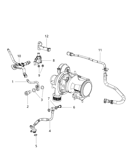 2012 Dodge Dart Pump-Auxiliary Coolant Diagram for 4893134AB