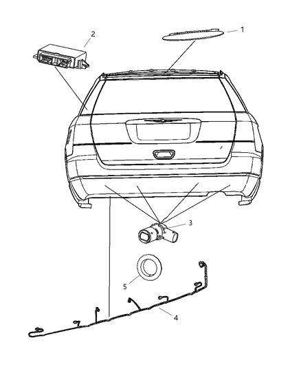 2009 Chrysler Aspen Module-Parking Assist Diagram for 5026154AD