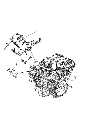 2010 Dodge Challenger Wiring-Engine Diagram for 5148096AD