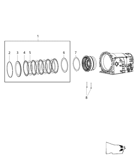 2008 Jeep Grand Cherokee B2 Clutch Assembly Diagram 3