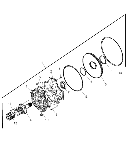 2005 Jeep Liberty Pump-Transmission Diagram for 5073004AD