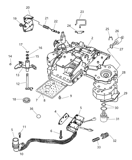 2004 Jeep Grand Cherokee Plate-Transmission Valve Body Diagram for 52118272