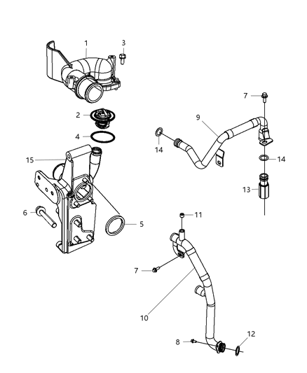 2012 Ram 2500 Housing-THERMOSTAT Diagram for 68145495AA