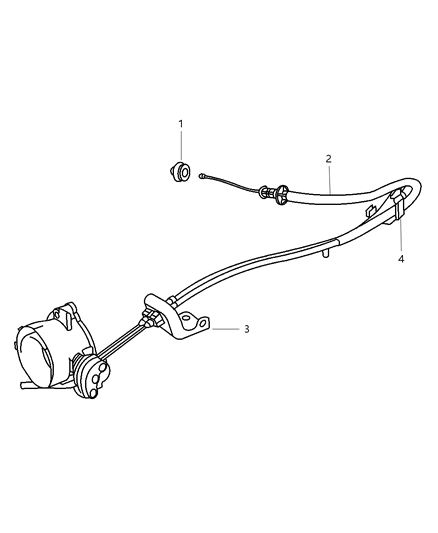 2003 Chrysler Voyager Cable-Throttle Control Diagram for 4861742AA