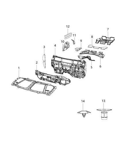 2016 Jeep Patriot SILENCER Diagram for 68088619AA