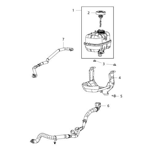 2021 Jeep Wrangler Coolant Recovery Bottle Diagram 2