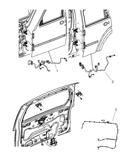 2007 Dodge Nitro Wiring Doors & Tailgate Diagram