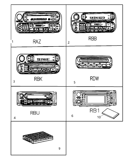 2005 Dodge Grand Caravan Radio-AM/FM With Cd And EQUALIZER Diagram for 5091556AG