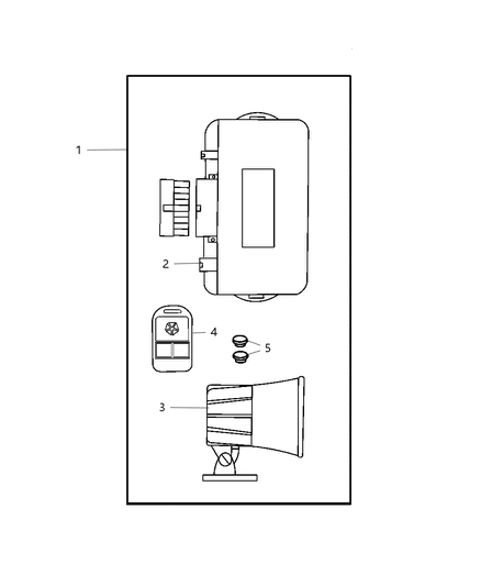 2004 Chrysler Town & Country Alarm - Without Power Door Locks Diagram