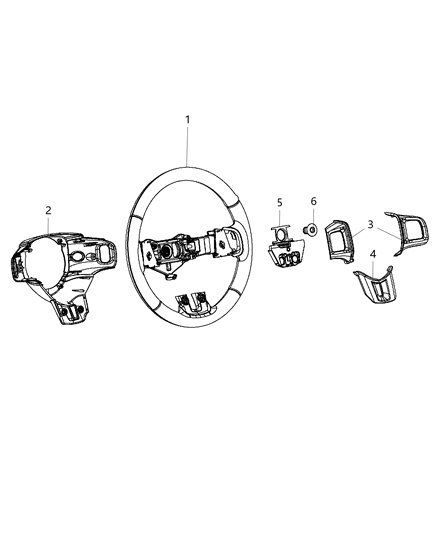 2014 Dodge Charger Steering Wheel Assembly Diagram 1