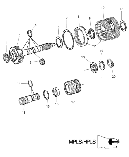 2005 Chrysler Crossfire Seal-Transmission Diagram for 52108427AA