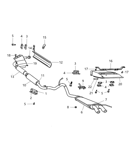 2002 Dodge Viper Clamp-Exhaust Diagram for 4848935AA