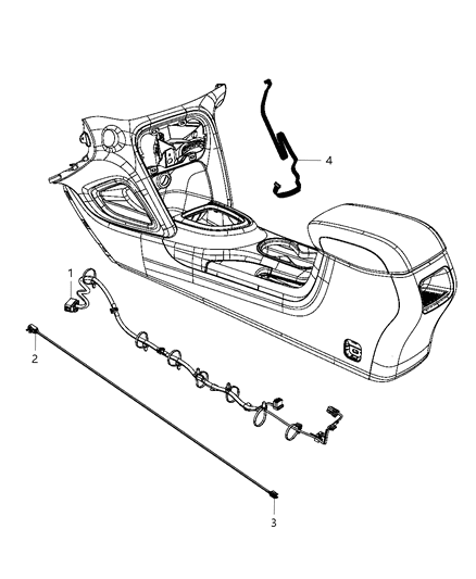 2012 Dodge Dart Wiring-Console Diagram for 68142755AC
