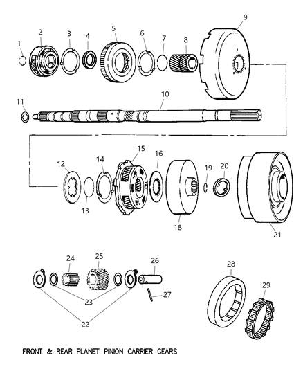 2003 Dodge Ram 2500 Roller-Front And Rear PINION Diagram for 52854036AA