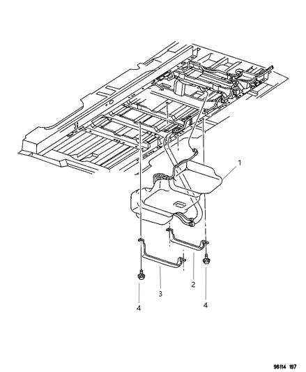 1997 Chrysler Town & Country Strap-Fuel Tank Diagram for 4809005