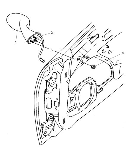 2002 Chrysler Prowler SHIM-Outside Mirror Diagram for 4865311AA