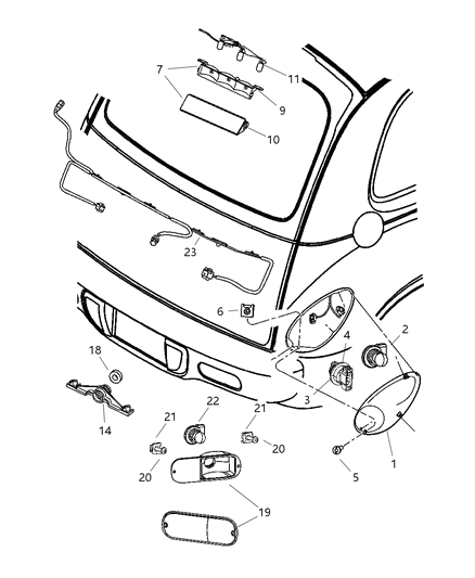 2007 Chrysler PT Cruiser Screw-Pan Head Diagram for 6508894AA