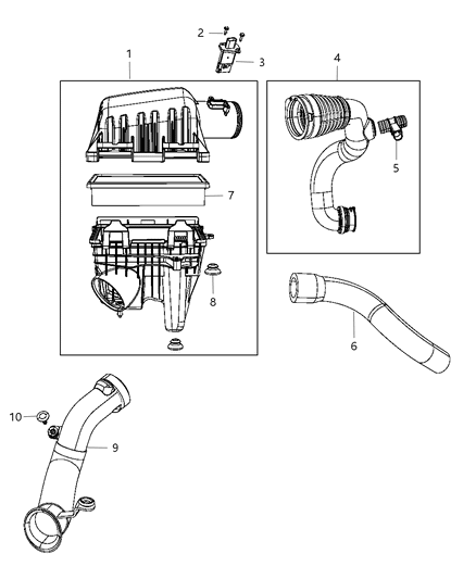 2011 Chrysler Town & Country Air Cleaner Diagram 2