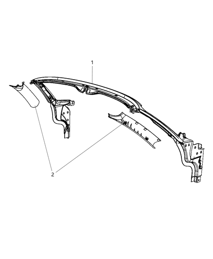 2009 Dodge Viper Molding-Windshield GARNISH Diagram for TR83RXFAB