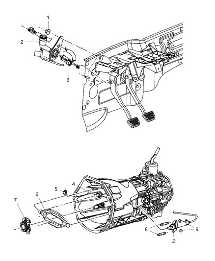 2007 Jeep Liberty Hydraulic Control-Clutch ACTUATOR Diagram for 52129184AF