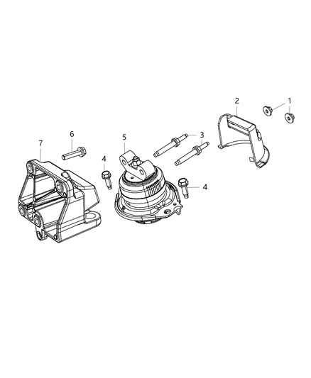2014 Dodge Challenger Engine Mounting Right Side Diagram 3