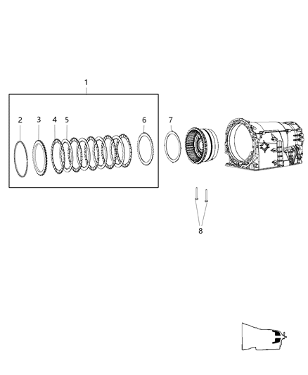 2009 Jeep Grand Cherokee B2 Clutch Assembly Diagram 1