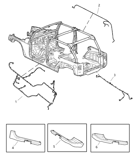 2007 Jeep Wrangler Harness-Seat Diagram for 68003074AA