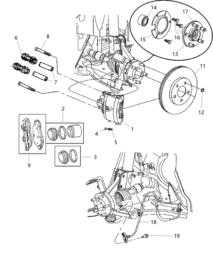 2002 Dodge Neon Sensor-Anti-Lock Brakes Diagram for 5273332AC