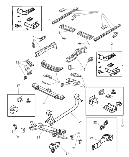 1998 Chrysler Cirrus Bracket Vehicle Recovery F Diagram for 4584496