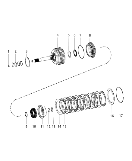2015 Ram 3500 Bearing-Needle Roller Diagram for 68253771AA