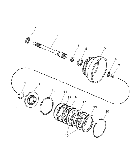 1999 Chrysler Town & Country Clutch & Input Shaft Diagram 2