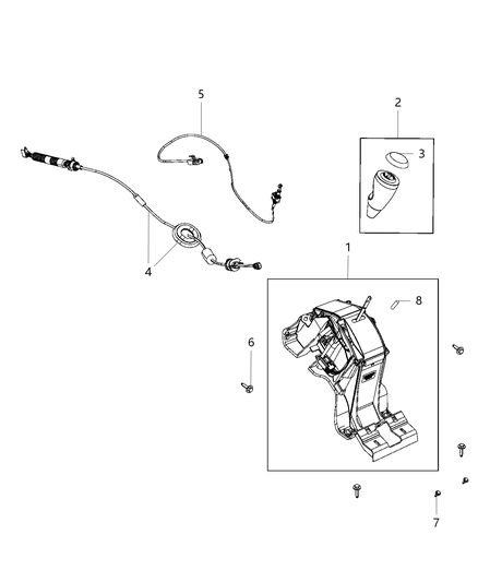 2014 Jeep Compass Gear Selector Diagram for 68184469AB