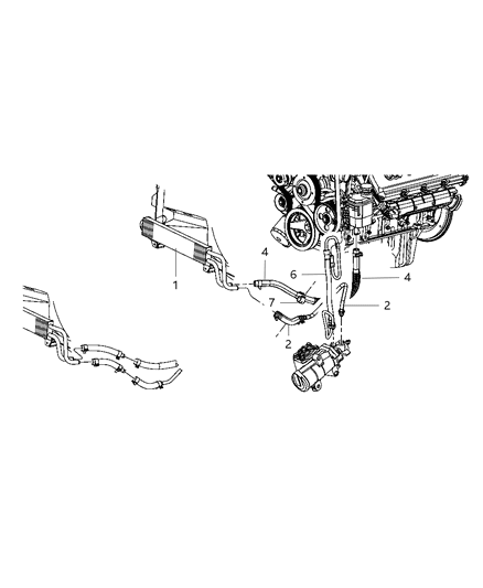 2009 Dodge Ram 2500 Hose-Power Steering Pressure Diagram for 52122382AD