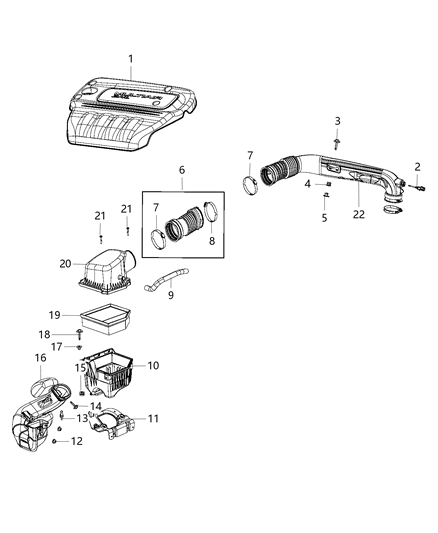 2013 Dodge Dart Sensor-Charge Air Temp Diagram for 5149279AB