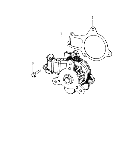 2008 Chrysler Pacifica Water Pump & Related Parts Diagram 1