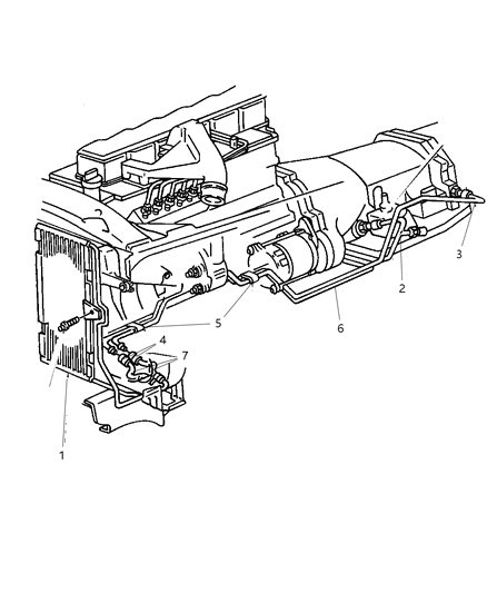 2002 Dodge Ram 3500 Transmission Auxiliary Oil Cooler Diagram 1