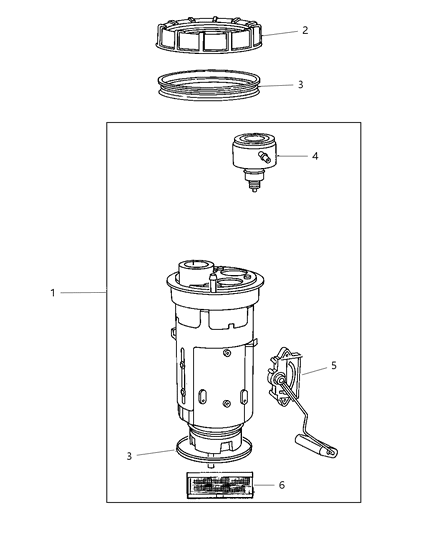1997 Jeep Cherokee Filter Fuel Module Diagram for 4798299