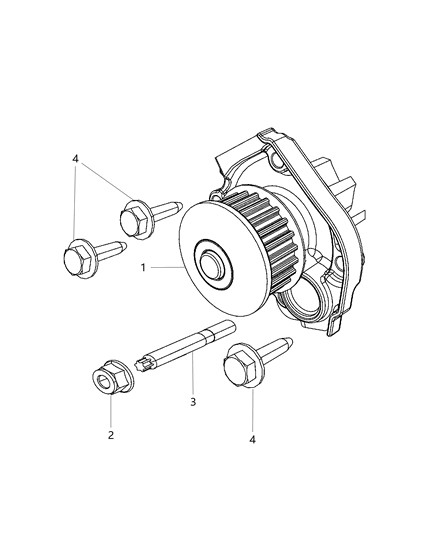 2016 Jeep Renegade Water Pump Diagram for 68290837AA