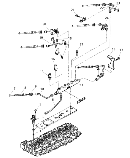 2004 Dodge Ram 3500 Connector-INJECTOR Diagram for 5175565AA