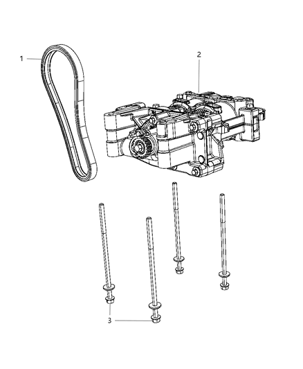 2015 Dodge Dart Balance Shaft / Oil Pump Assembly Diagram 2