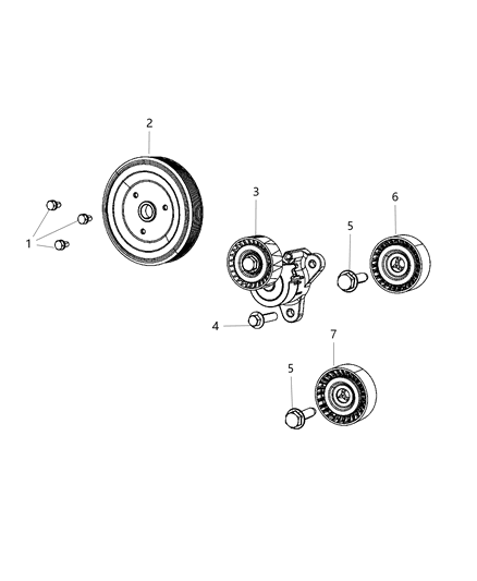 2018 Dodge Journey Pulley & Related Parts Diagram 1